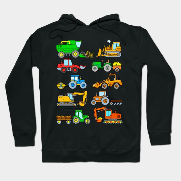 Tractors and Excavators Hoodie by samshirts